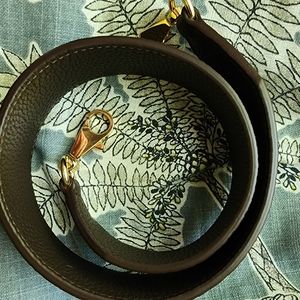 New Bag Strap for a  Hermes bag or similar in Chocolate Leather, Gold Hardware.